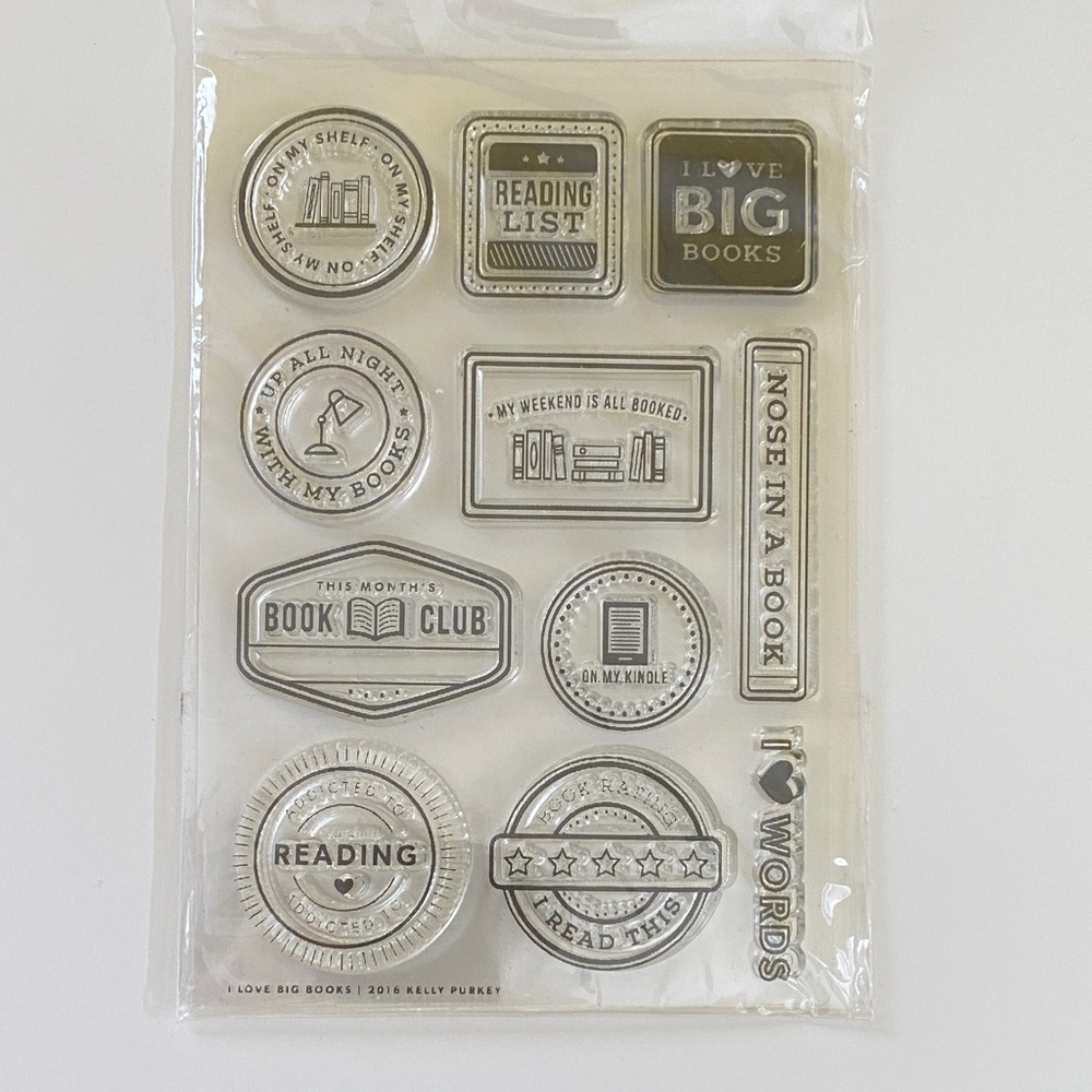 Book-Themed Clear Stamps Set